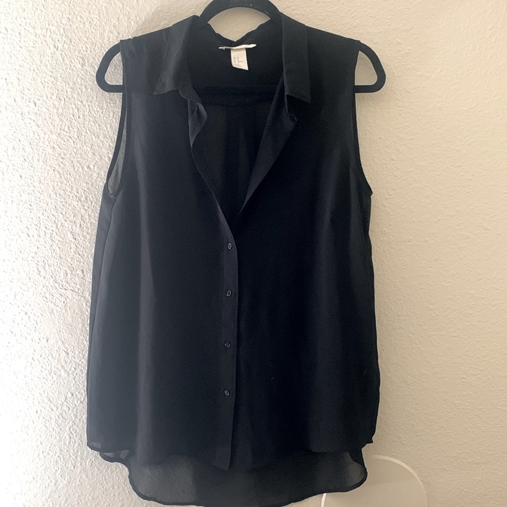 H&M Transparent black blouse